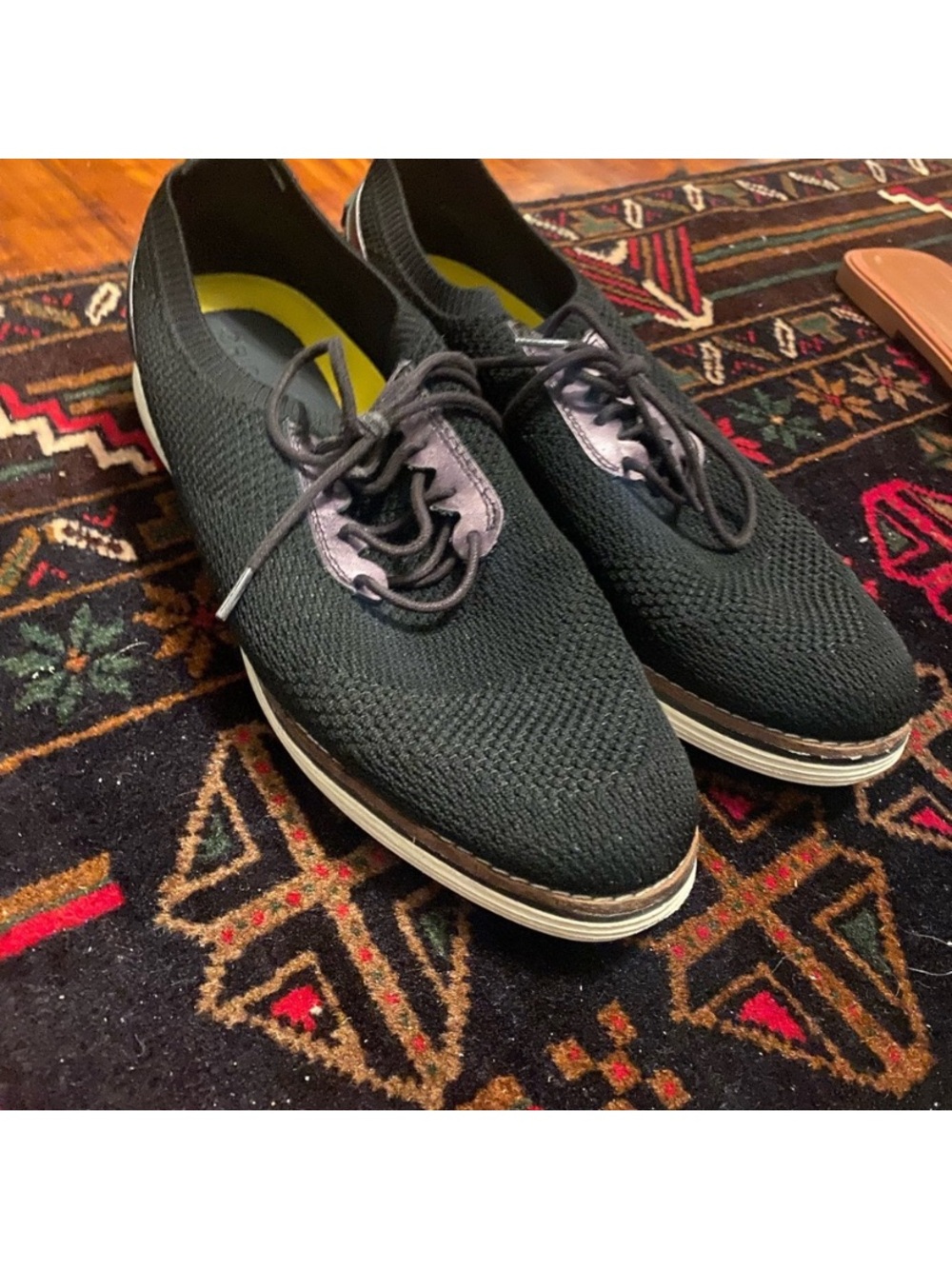 Cole Haan Black Knit Oxford Derbys